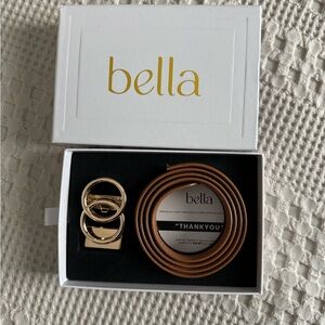 Bella Gold and Brown Belt Set